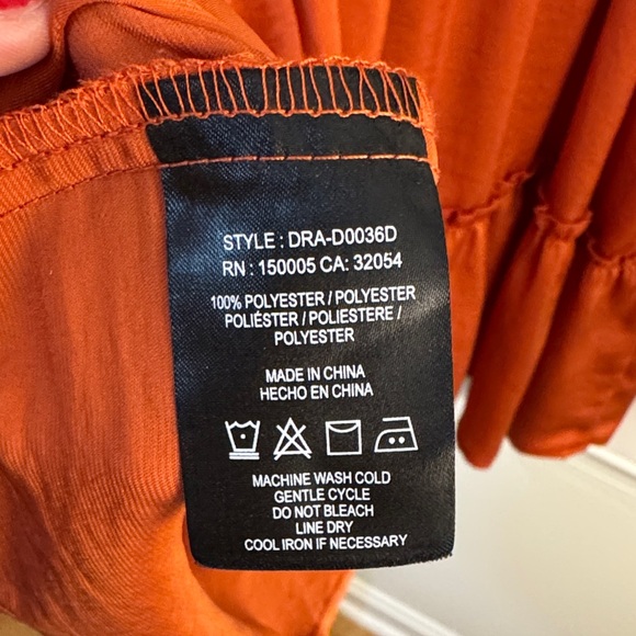 Ruffled Orange dRA Dress - Picture 4 of 4